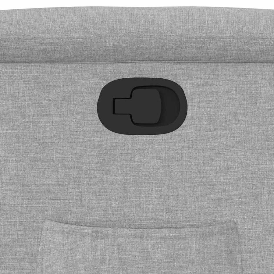 Sillón reclinable de tela gris