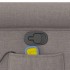 Sillón de masaje reclinable de tela gris