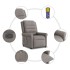 Sillón de masaje reclinable de tela gris