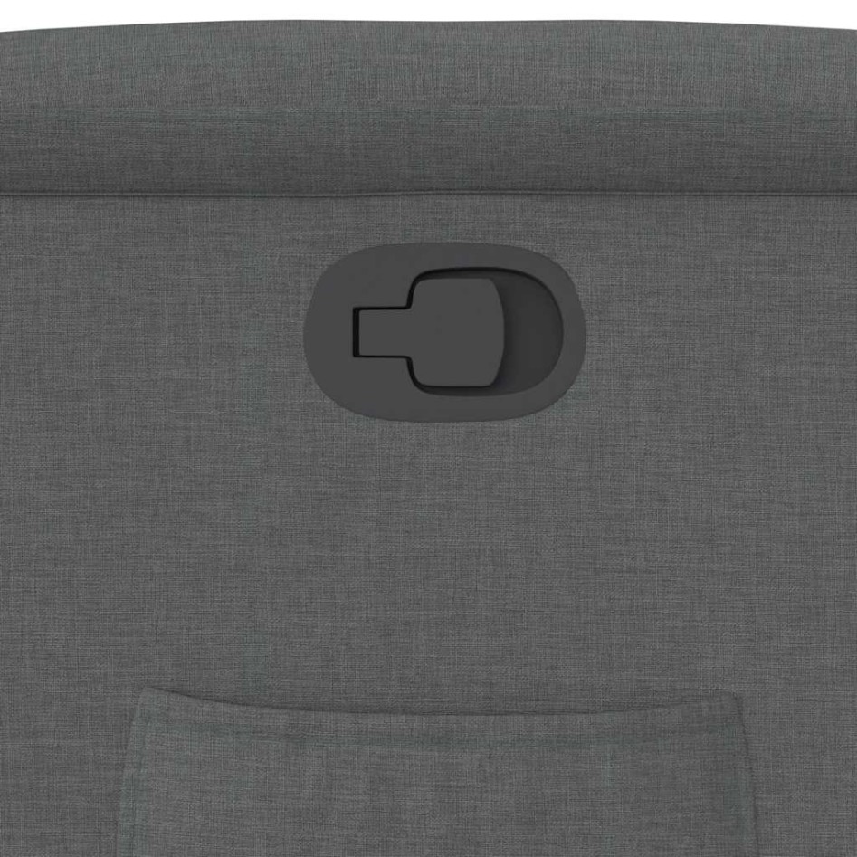 Sillón reclinable de tela gris