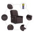 Sillón de masaje reclinable de tela marrón