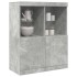 Aparador de madera contrachapada gris hormigón 81x37x100