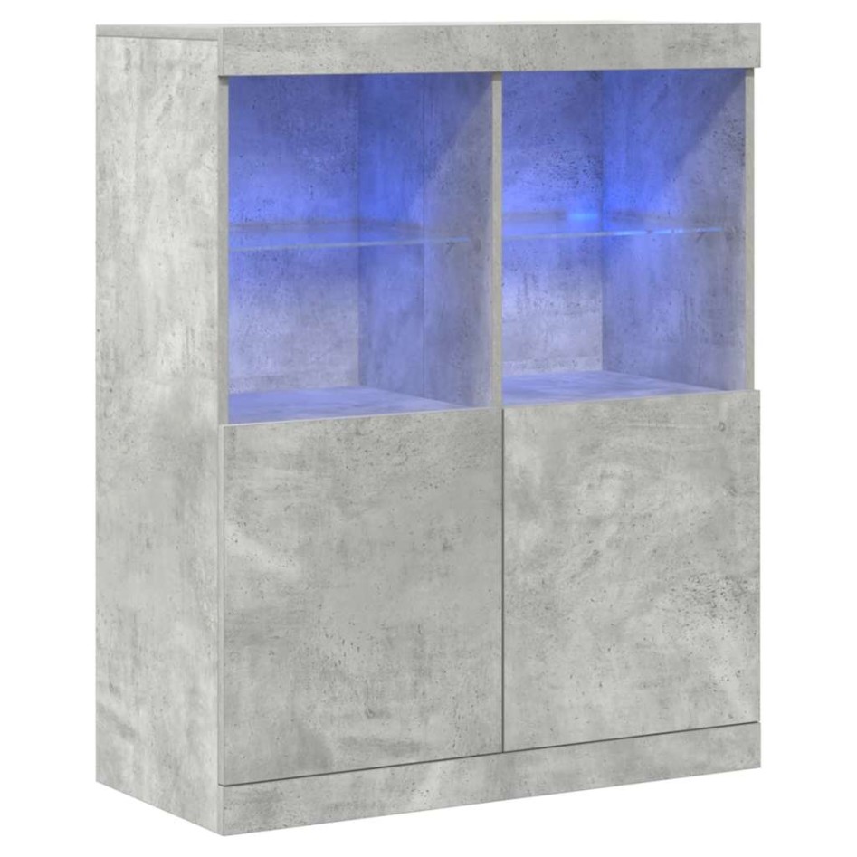 Aparador de madera contrachapada gris hormigón 81x37x100