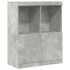 Aparador de madera contrachapada gris hormigón 81x37x100