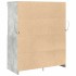 Aparador de madera contrachapada gris hormigón 81x37x100