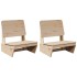 Sillas de jardín 2 uds madera maciza pino 60x64x70,5