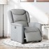 Sillón reclinable eléctrico tela gris