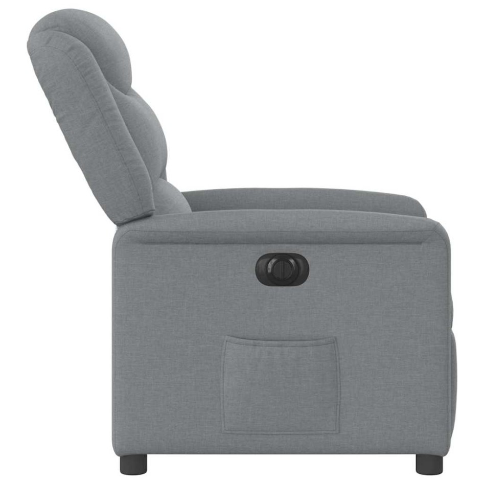 Sillón reclinable eléctrico tela gris