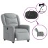 Sillón reclinable eléctrico tela gris