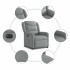 Sillón reclinable eléctrico tela gris