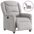 Sillón reclinable eléctrico de tela gris