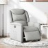 Sillón reclinable eléctrico de tela gris