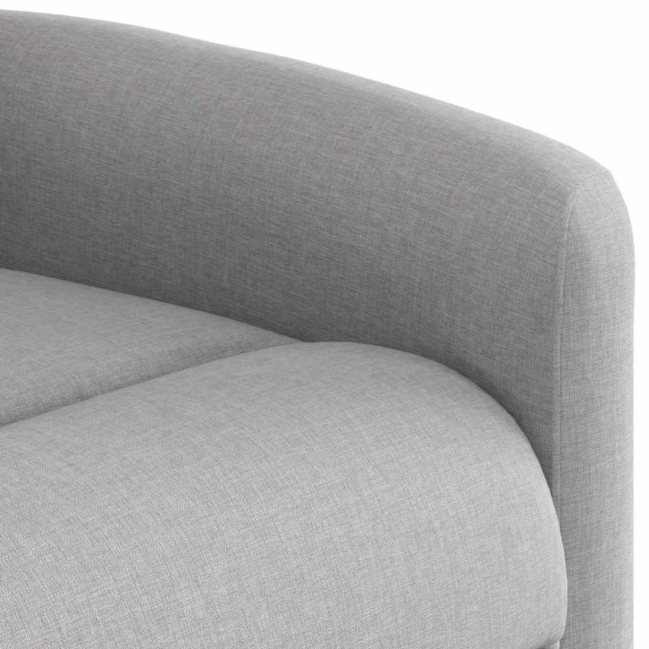 Sillón reclinable eléctrico de tela gris