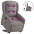 Sillón reclinable de masaje elevable tela gris
