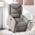 Sillón reclinable de masaje elevable tela gris