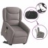 Sillón reclinable de masaje elevable tela gris