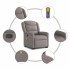 Sillón reclinable de masaje elevable tela gris