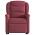 Sillón reclinable de masaje elevable tela rojo