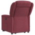 Sillón reclinable de masaje elevable tela rojo