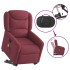 Sillón reclinable de masaje elevable tela rojo