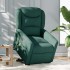Sillón masaje eléctrico reclinable elevable tela verde