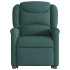 Sillón masaje eléctrico reclinable elevable tela verde