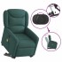 Sillón masaje eléctrico reclinable elevable tela verde