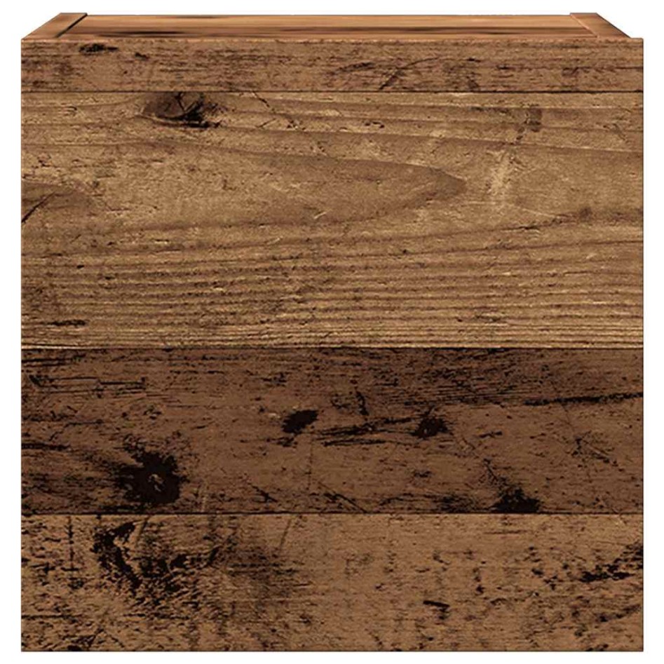 Conjunto de mueble de TV 7 piezas montado la pared madera