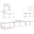 Conjunto de mueble de TV 7 piezas montado la pared madera