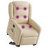 Sillón de masaje eléctrico reclinable elevable tela