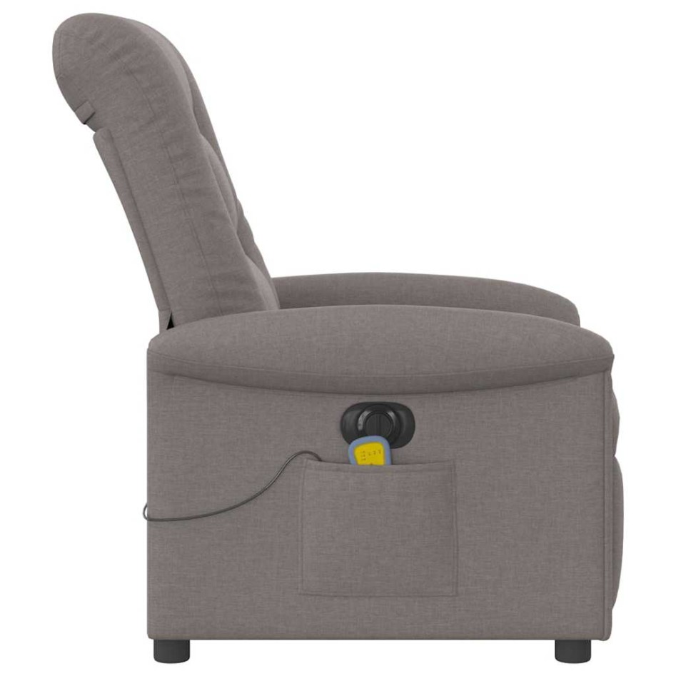 Sillón reclinable de masaje eléctrico tela gris