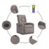Sillón reclinable de masaje eléctrico tela gris