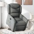 Silla de masaje reclinable de pie de tela gris