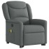 Silla de masaje reclinable de pie de tela gris
