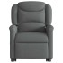Silla de masaje reclinable de pie de tela gris