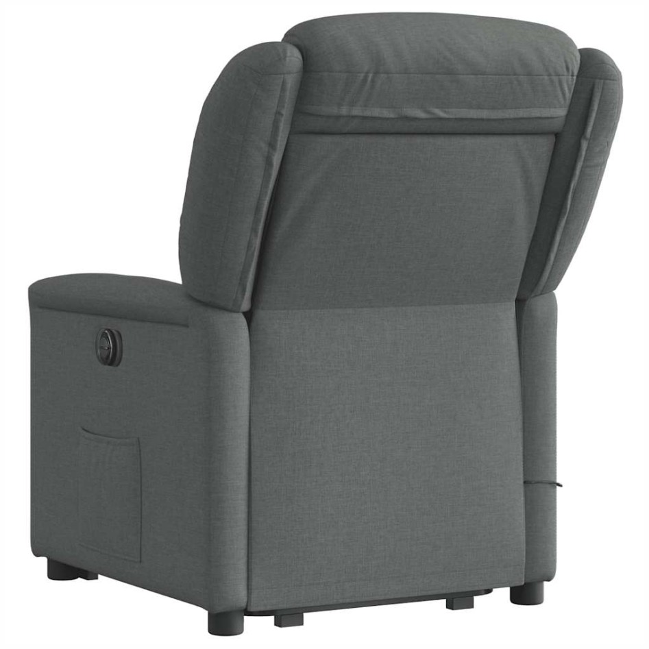 Silla de masaje reclinable de pie de tela gris
