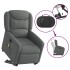 Silla de masaje reclinable de pie de tela gris