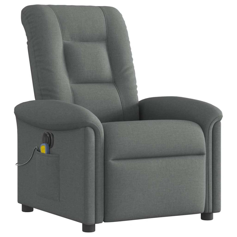Sillón reclinable de masaje eléctrico tela gris
