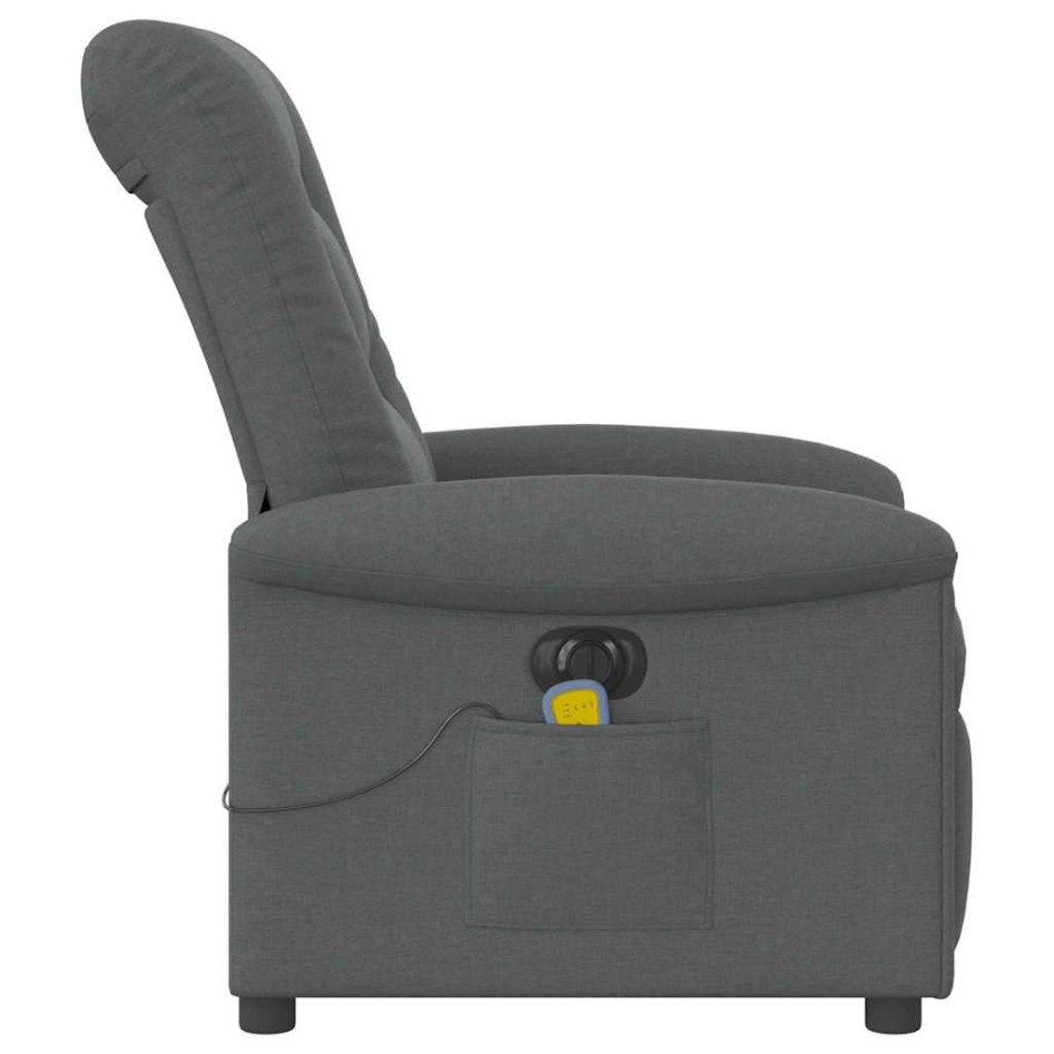 Sillón reclinable de masaje eléctrico tela gris