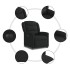 Sillón reclinable eléctrico de tela