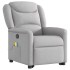 Sillón de masaje reclinable de pie de tela gris