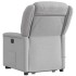 Sillón de masaje reclinable de pie de tela gris