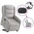 Sillón de masaje reclinable de pie de tela gris