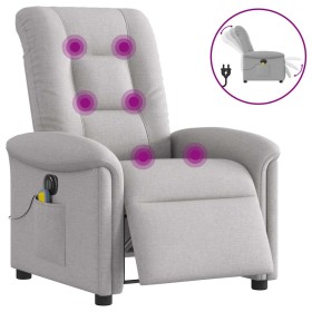 Sillón reclinable de masaje eléctrico tela gris