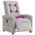 Sillón reclinable de masaje eléctrico tela gris