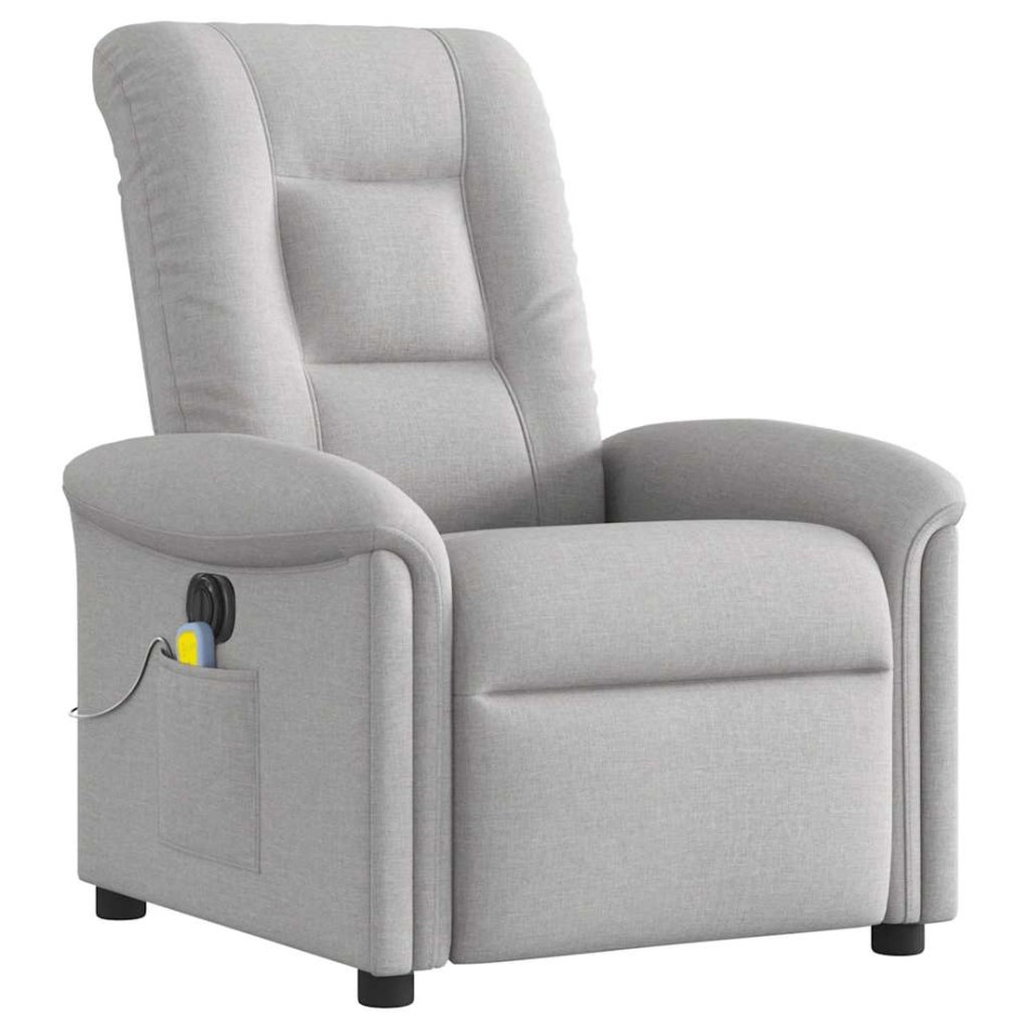 Sillón reclinable de masaje eléctrico tela gris