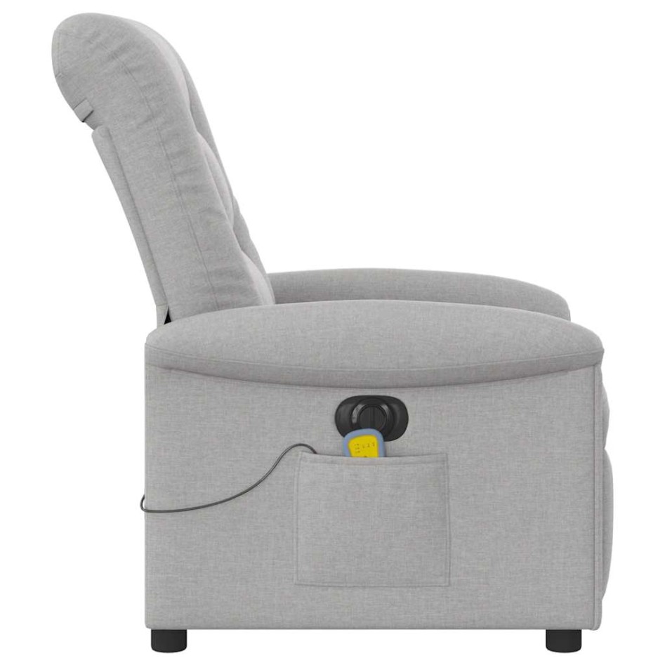 Sillón reclinable de masaje eléctrico tela gris