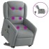 Sillón de masaje eléctrico reclinable elevable tela gris