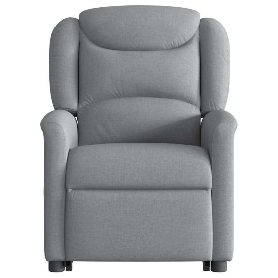 Sillón de masaje eléctrico reclinable elevable tela gris