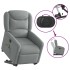 Sillón de masaje eléctrico reclinable elevable tela gris